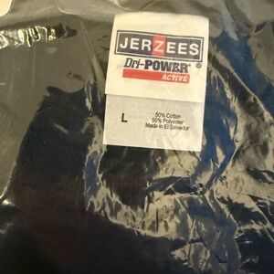 Jerzees Men's Black Crew Neck T-Shirt
